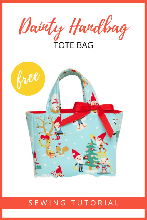 The Dainty Handbag Tote Bag FREE sewing tutorial - Sew Modern Bags
