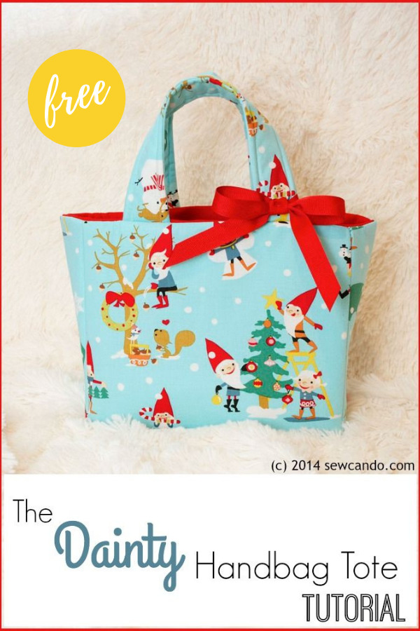 The Dainty Handbag Tote Bag FREE sewing tutorial