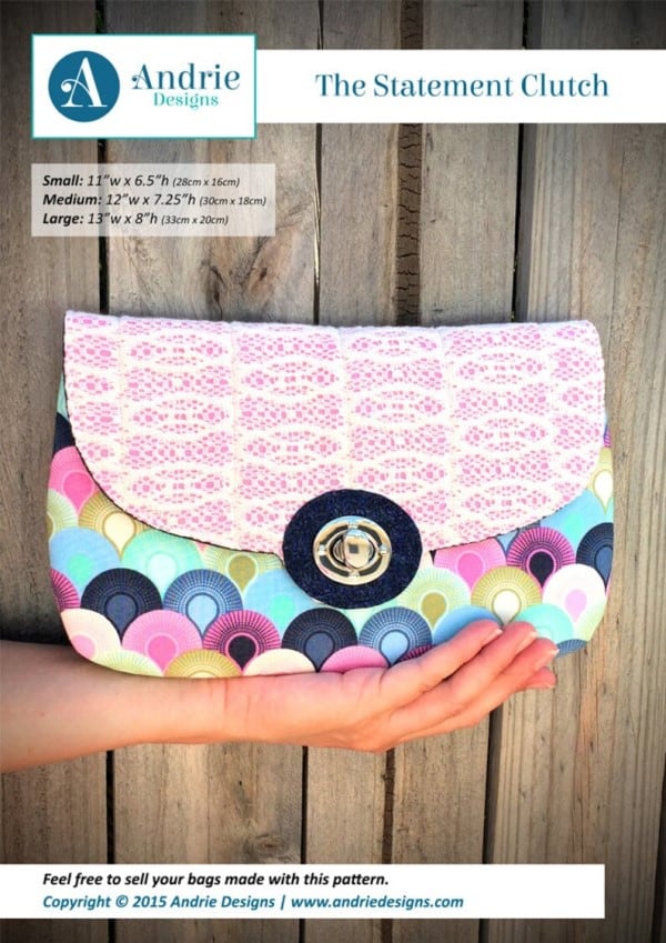 The Statement Clutch sewing pattern