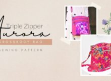Aurora Triple Zip Crossbody Bag sewing pattern