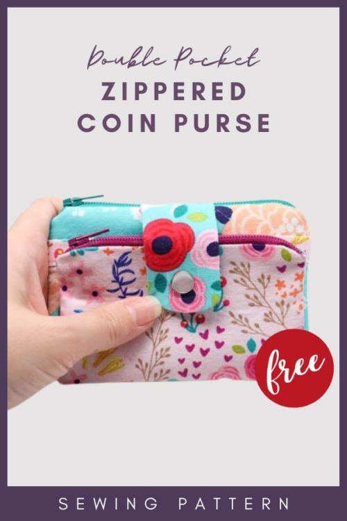 Double Pocket Zippered Coin Purse Free Sewing Pattern - Sew Modern Bags