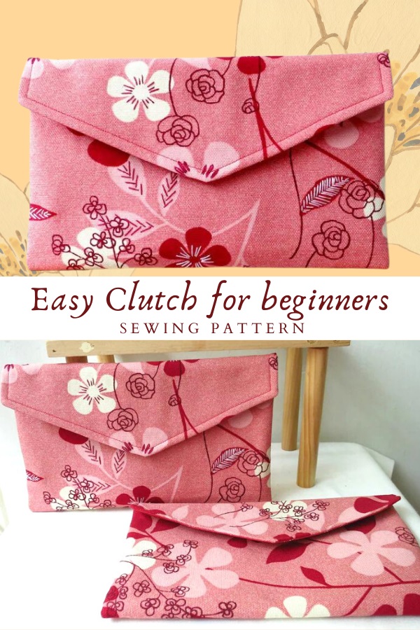 Easy Clutch for beginners sewing pattern