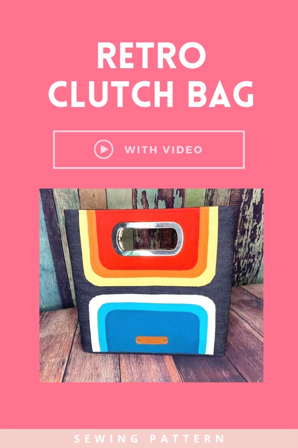 Retro Clutch Bag sewing pattern (with video)