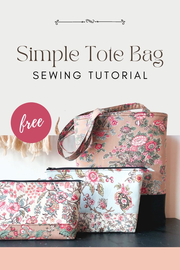 Simple Tote Bag FREE sewing tutorial