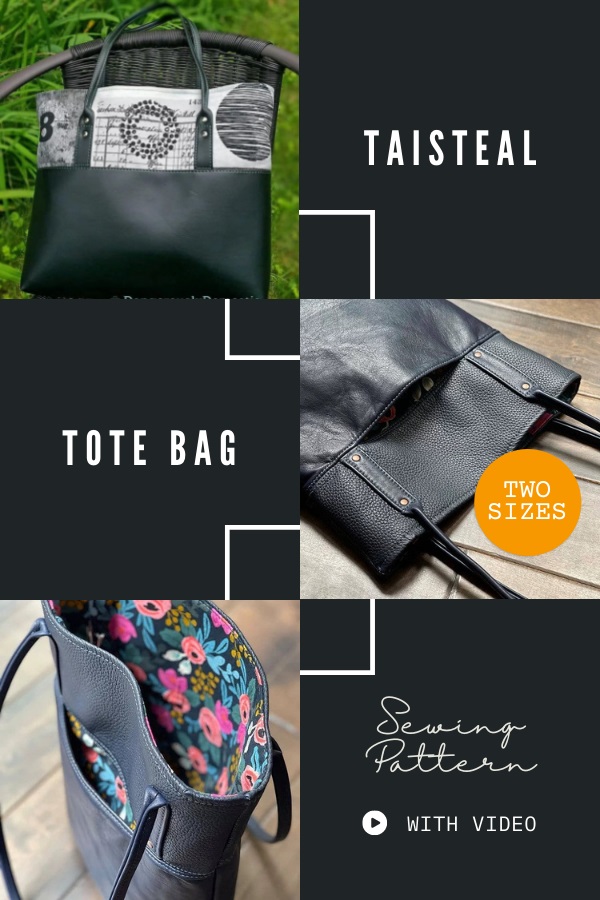 Taisteal Tote Bag sewing pattern (2 sizes with video)