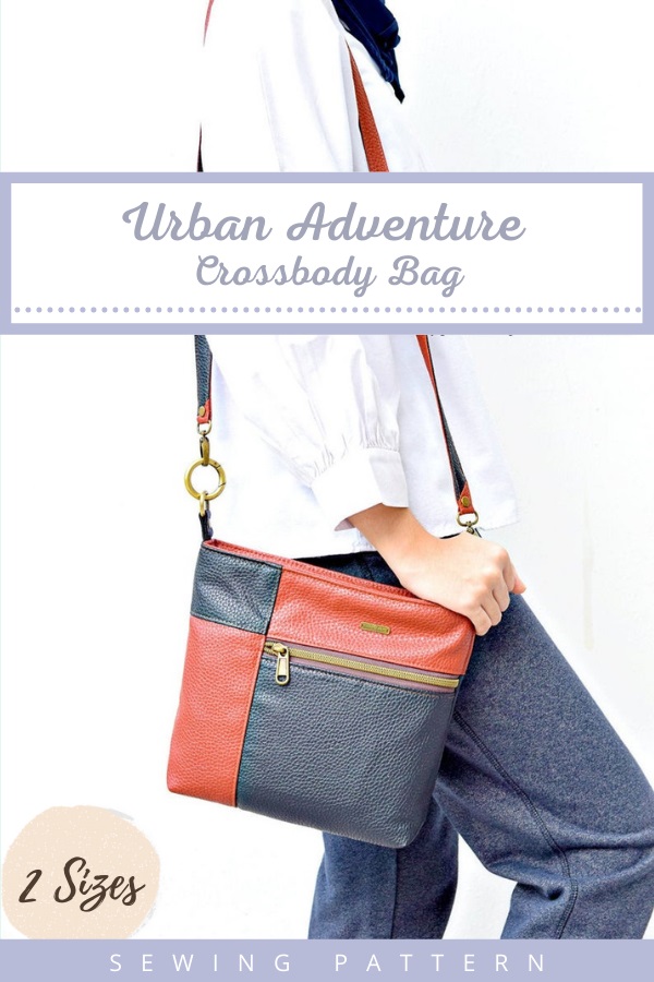 Urban Adventure Crossbody Bag sewing pattern (2 sizes)