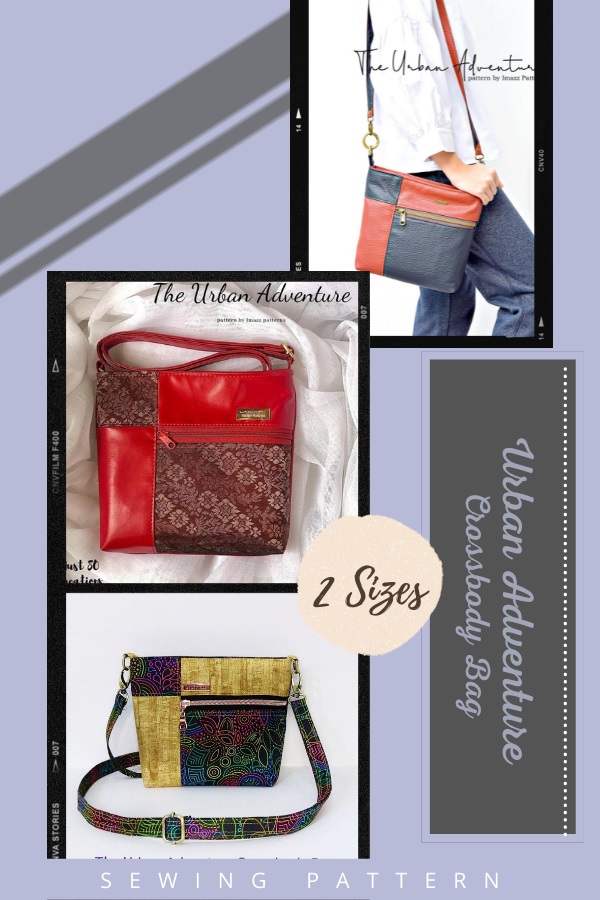 Urban Adventure Crossbody Bag sewing pattern (2 sizes)