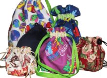 6 Lined Drawstring Bags sewing pattern