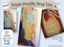 Simple Shoulder Strap Tote sewing pattern