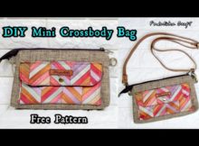 DIY Mini Crossbody Bag or Wristlet free pattern with video