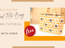 Double Zipper Divided Tote Bag FREE sewing tutorial (with video)