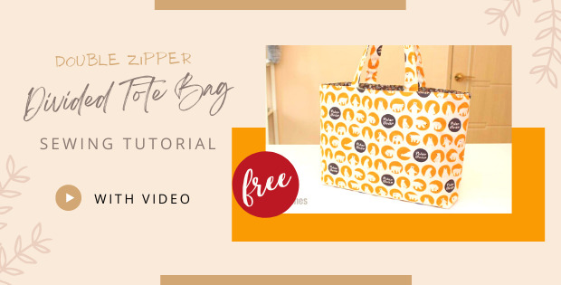 DIY DOUBLE ZIPPER SHOULDER BAG / tote bag / sewing tutorial