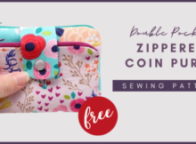 Double Pocket Zippered Coin Purse free sewing pattern