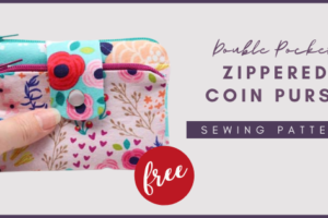 Double Pocket Zippered Coin Purse free sewing pattern