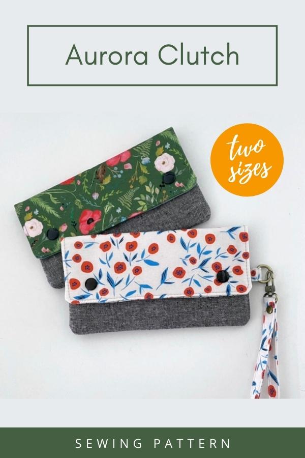 Aurora Clutch sewing pattern (2 sizes)