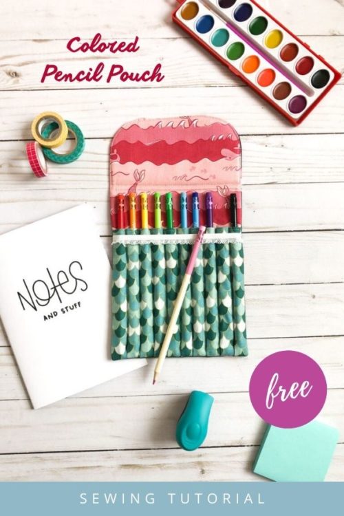 Colored Pencil Pouch FREE sewing tutorial Sew Modern Bags