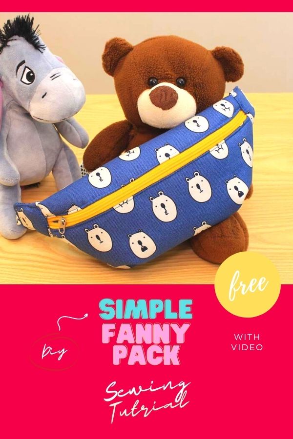 How to make a Teddy Fleece Bum Bag  Easy Sewing Tutorial with Pattern 