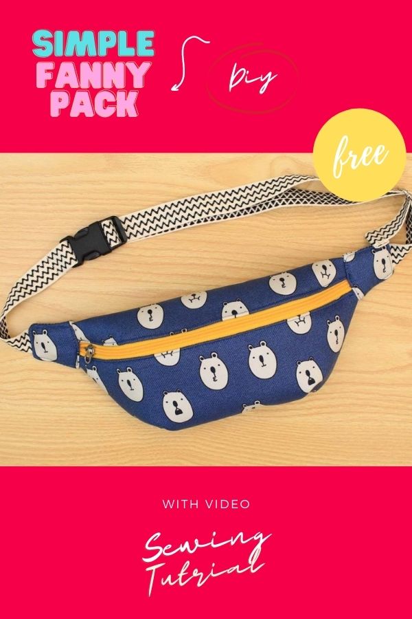 DIY Simple Fanny Pack FREE sewing tutorial (with video)
