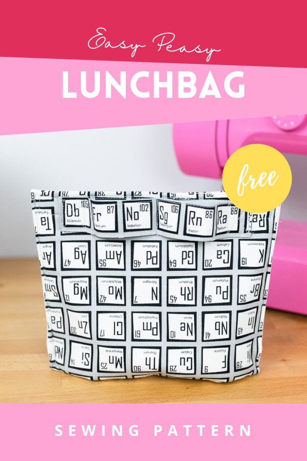 Easy Peasy Lunchbag FREE sewing pattern