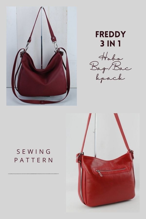 Freddy 3 In 1 Hobo Bag/Backpack sewing pattern