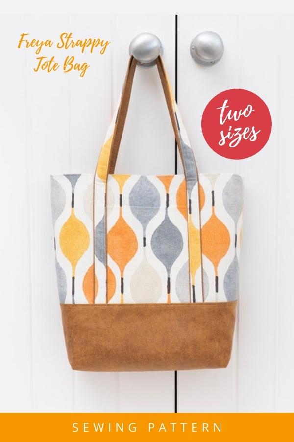Freya Strappy Tote Bag sewing pattern (2 sizes)