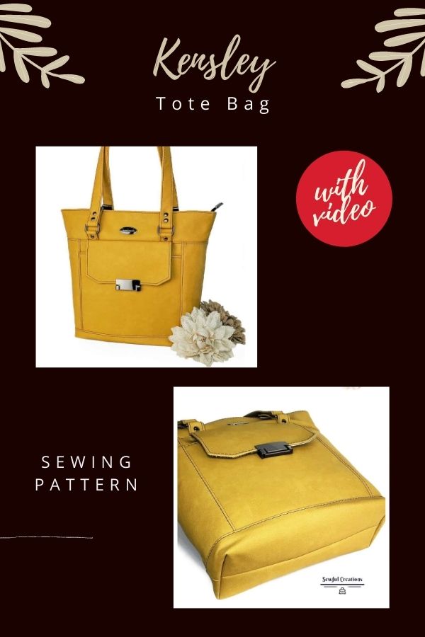 Kensley Tote Bag sewing pattern (with video)