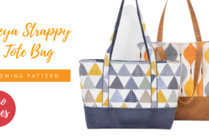 Freya Strappy Tote Bag sewing pattern (2 sizes)