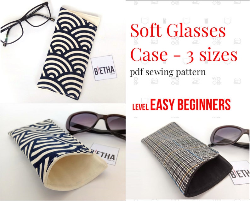 Kyat Soft Glasses Case (3 sizes with video) - Sew Modern Bags