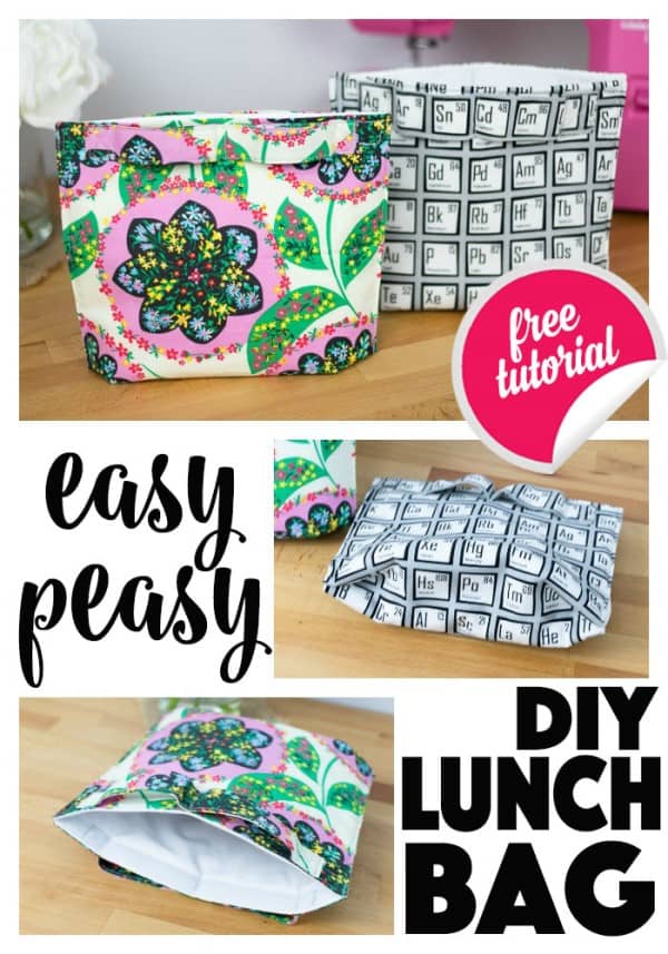 Easy Peasy Lunchbag FREE sewing pattern