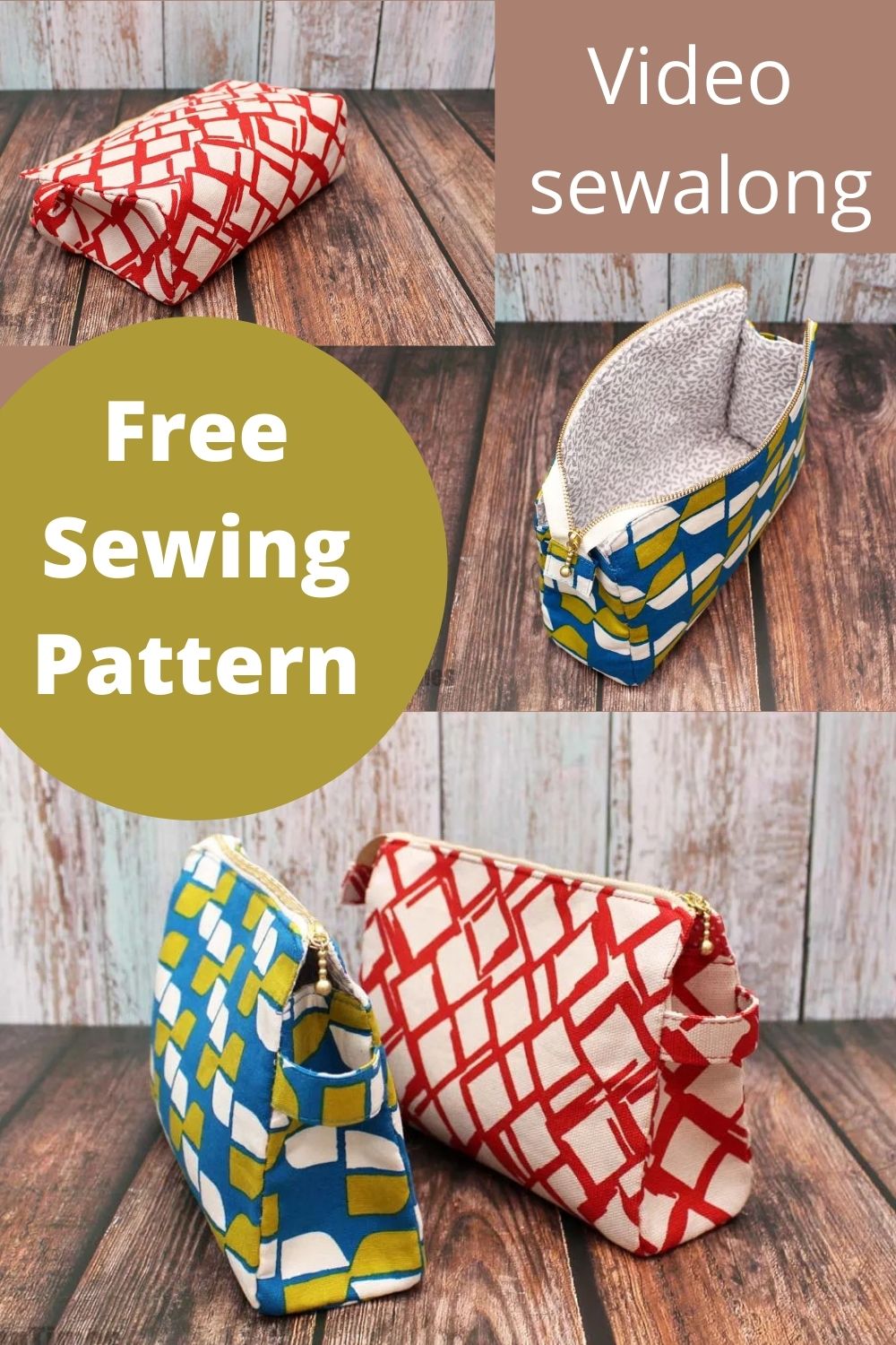 Pleated Zipper Pouches FREE sewing pattern (in 3 sizes) with video - Sew  Modern Bags