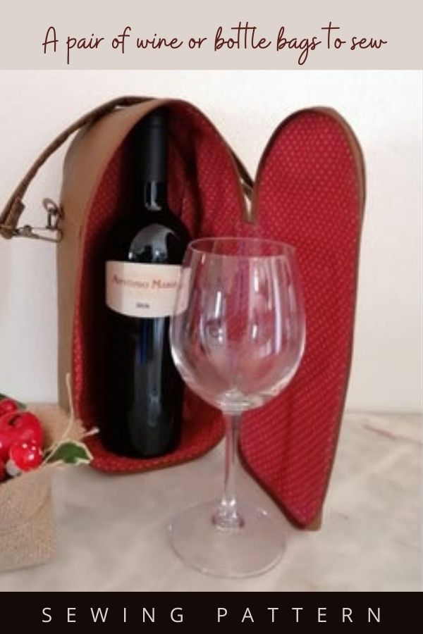 A pair of wine or bottle bags to sew