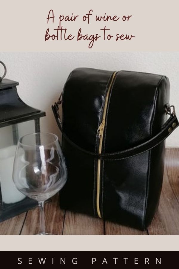 A pair of wine or bottle bags to sew