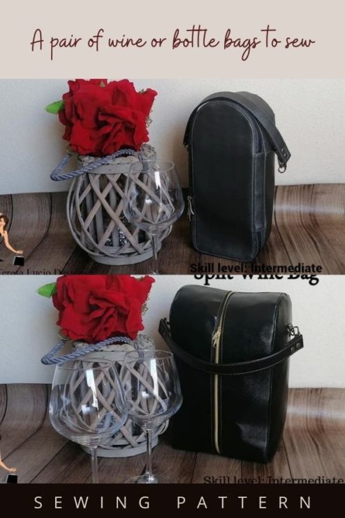 A pair of wine or bottle bags to sew Sew Modern Bags