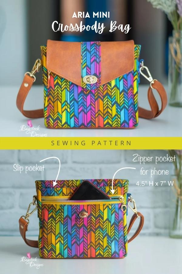 DIY Crossbody Bag with Zipper FREE sewing tutorial (with video) - Sew  Modern Bags