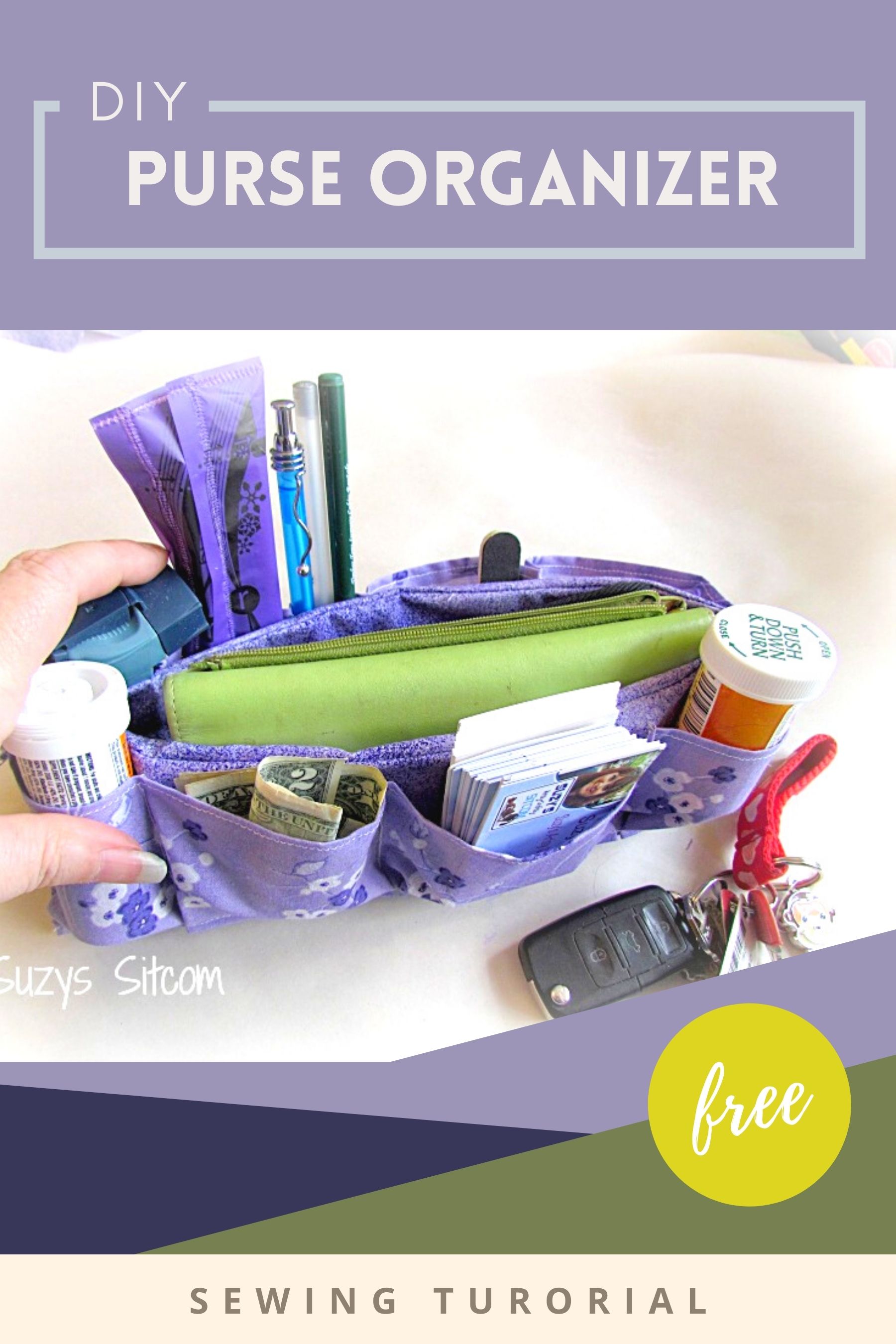 DIY Purse Organizer Sewing Tutorial