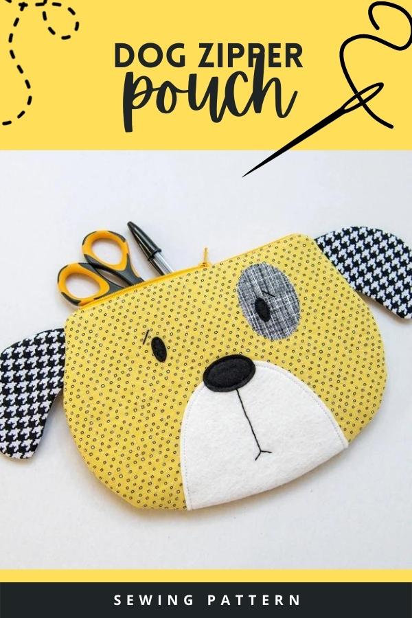 Dog Zipper Pouch sewing pattern