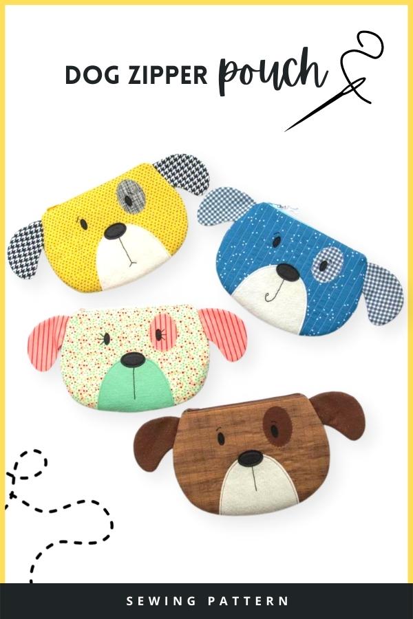 Dog Zipper Pouch sewing pattern