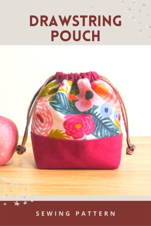 Drawstring Jewelry Pouch FREE sewing pattern - Sew Modern Bags