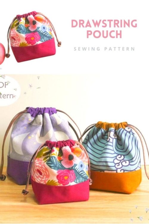 Drawstring Pouch sewing pattern - Sew Modern Bags