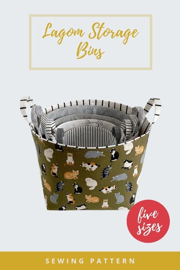 How to Sew a Fabric Storage Bin - free sewing pattern!