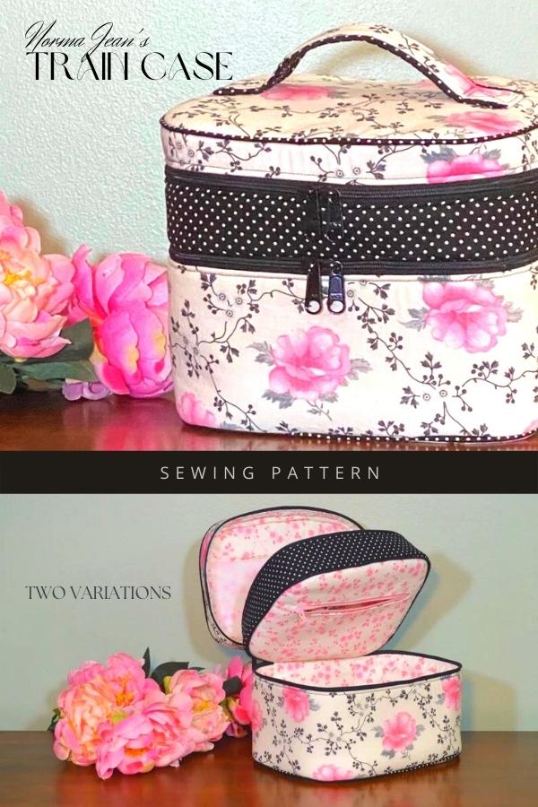 Norma Jean's Train Case sewing pattern (2 variations)