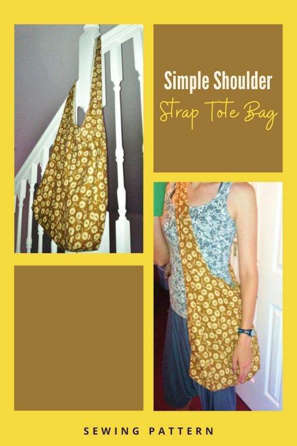 Simple Shoulder Strap Tote Bag sewing pattern