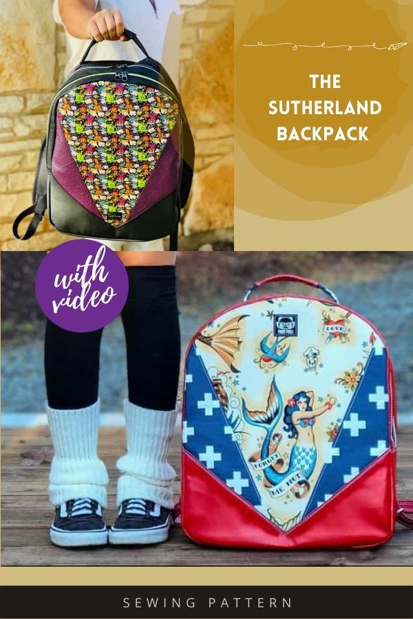 The Sutherland Backpack sewing pattern (with videos)