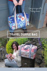 Travel Duffle Bag (Carry on size with trolley sleeve) sewing pattern ...