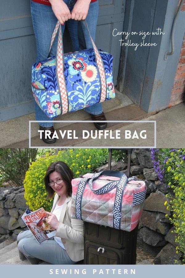 Travel Duffle Bag (Carry on size with trolley sleeve) sewing pattern