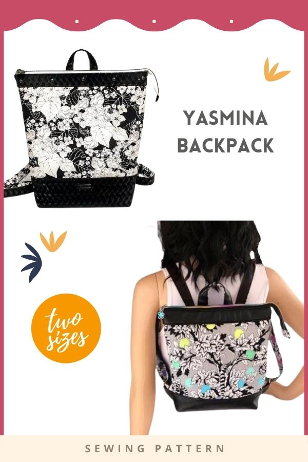 Yasmina Backpack sewing pattern (2 sizes)