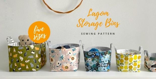 Fabric Storage Bins FREE sewing pattern and tutorial - Sew Modern Bags