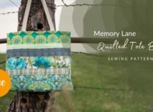 Memory Lane Quilted Tote Bag FREE sewing pattern