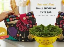 Sew and Stow Small Shopping Tote Bag FREE tutorial and pattern