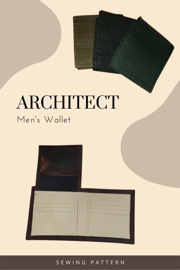 Architect Men's Wallet sewing pattern